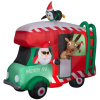 Santa in Merry RV Camper Christmas inflatable